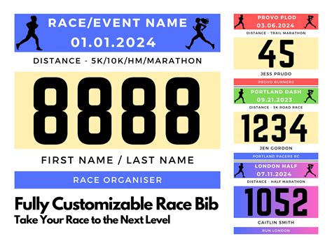 Marathon Bib Template